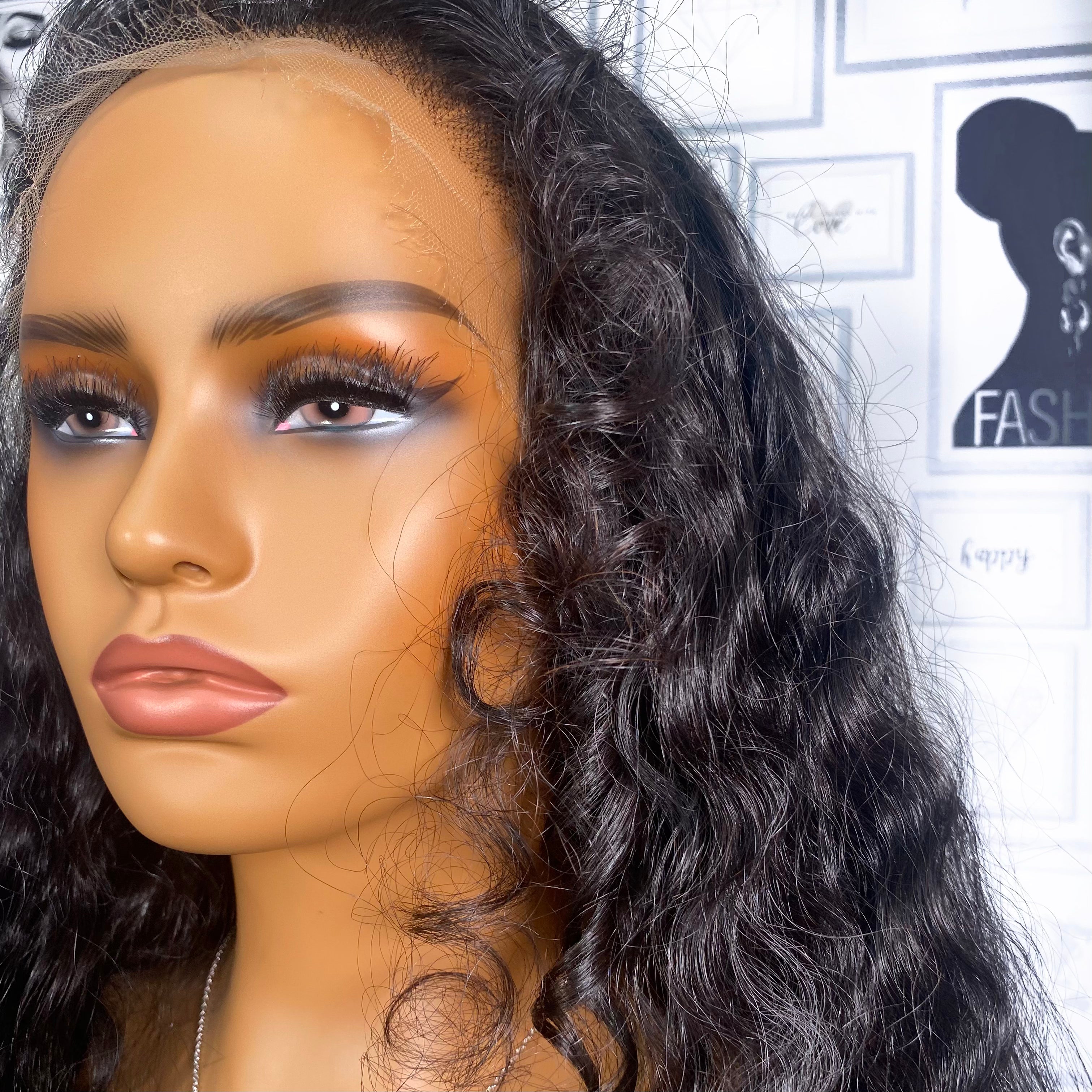 HD Lace Front Wig in Black, OCEAN WAVE