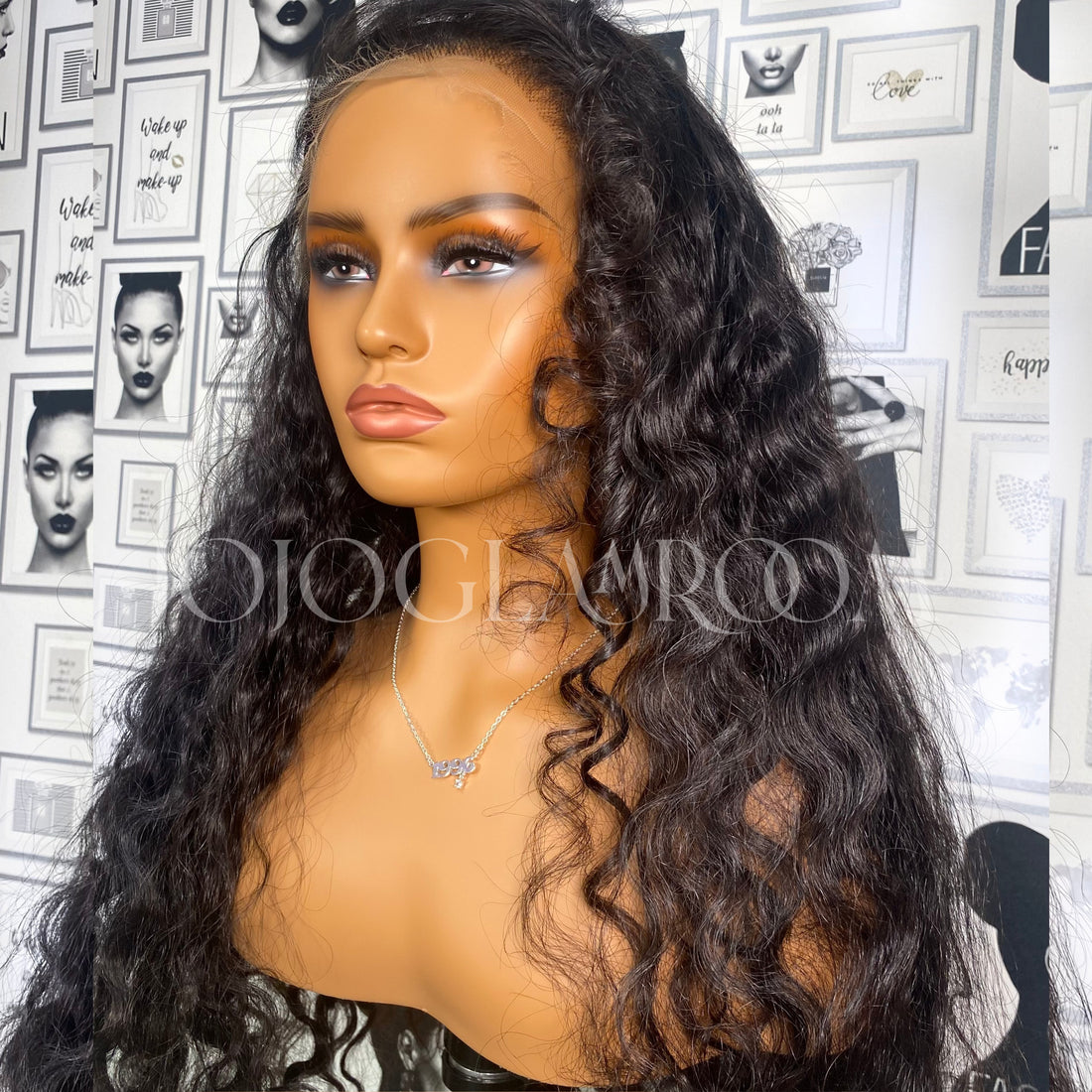 HD Lace Front Wig in Black, OCEAN WAVE